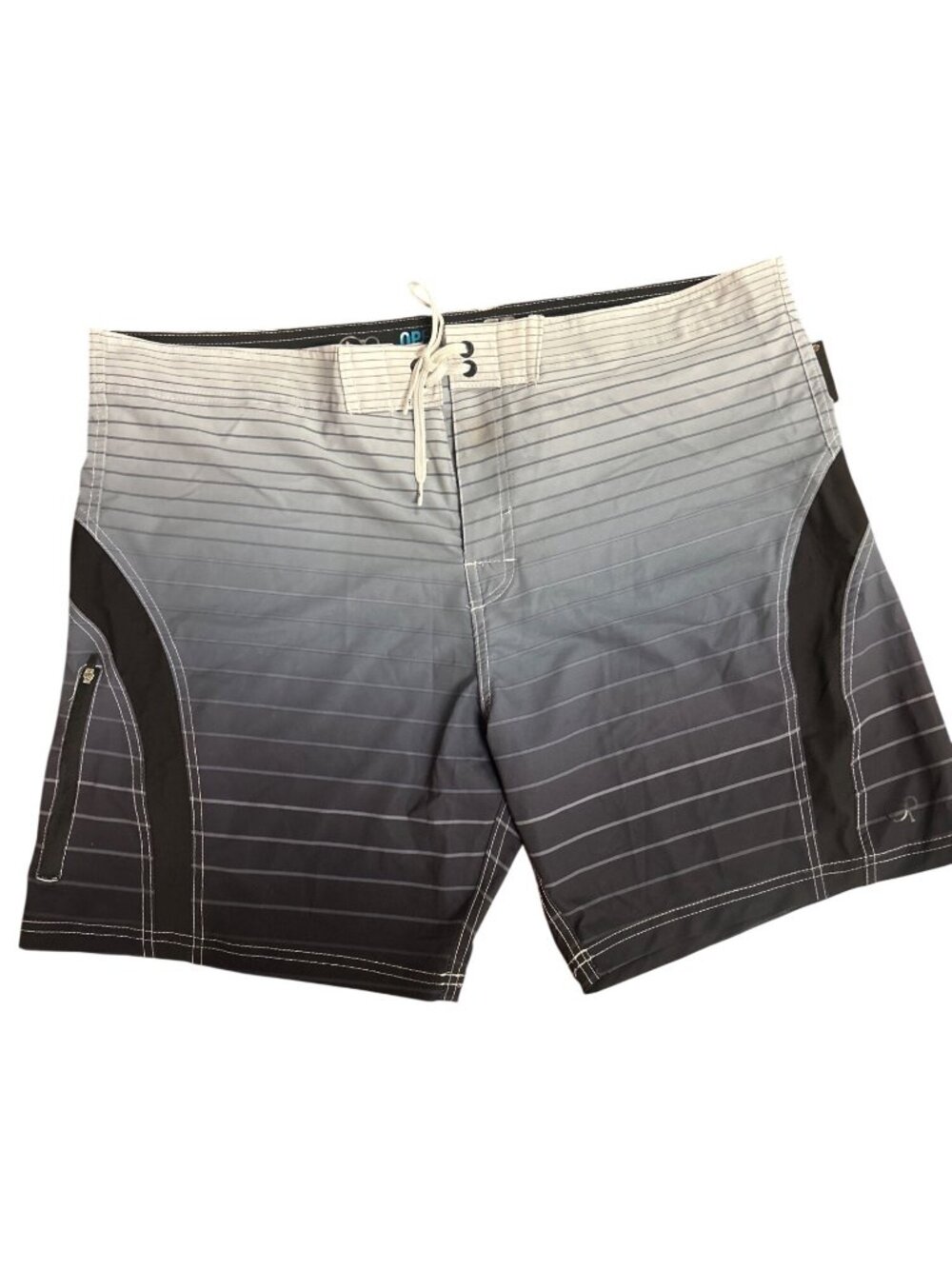 Mens Opflex 4-Way Stretch Board Shorts Black Size 40 With Side Zipper Pocket NWT